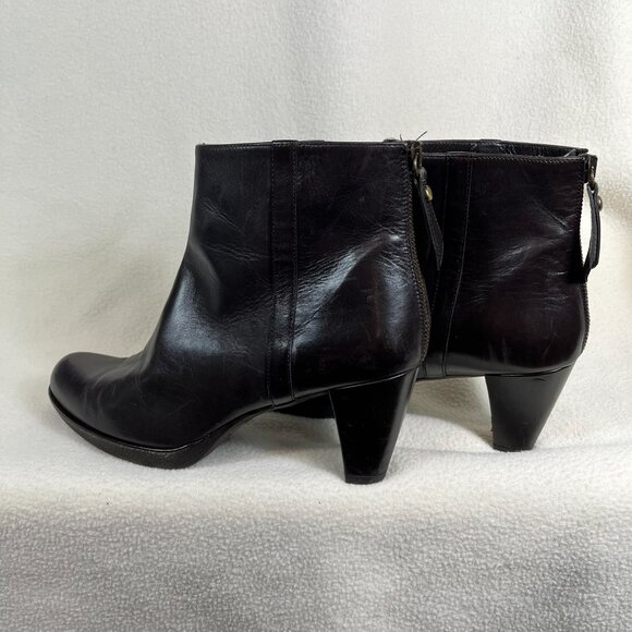 STUART WEITZMAN made in Spain Brown Quality Leather Platform Ankle Boot Size 7 - Picture 5 of 7